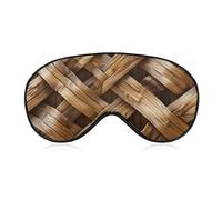 Rattan Weave Pattern Sleep Mask for Women Men, Breathable Soft Sleeping Mask Adjustable Eye Cover Light Blocking Eye Masks for Travel, Home, Office, Nap, Flights