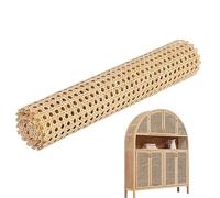Rattan Webbing Roll - Natural Woven Open Mesh Cane Net Roll | Rattan Cane Webbing | Natural Square Rattan Webbing Roll Woven Rattan Sheet | For Upcycle Furniture Repair, Projects, Home Décor