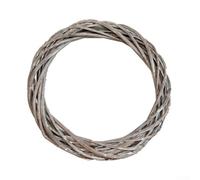 Rattan Wicker Christmas for RING Wreath, Festive Hanging Decoration, Grey, 20CM, 25CM, 30CM (20cm)