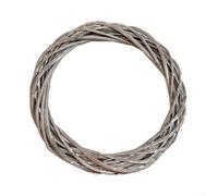 Rattan Wicker Christmas for RING Wreath, Festive Hanging Decoration, Grey, 20CM, 25CM, 30CM (30cm)