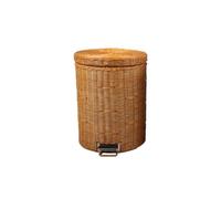 Rattan Wicker Dustbin with Foot Pedal and Removable Inner Bucket | Handwoven Pedal Dustbin with Silent Lid & Removable Inner Bucket for Effortless Waste Disposal in Home & Office