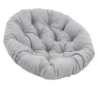 Rattan Wicker Swivel Chair Cushion Round Diameter Outdoor Rattan Armchair Swivel Recliner Lounge Chair For Living Room Garden Balcony(Gray,60x60cm)