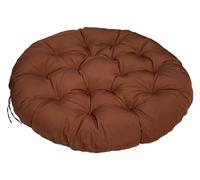 Rattan Wicker Swivel Chair Cushion Round Diameter Outdoor Rattan Armchair Swivel Recliner Lounge Chair For Living Room Garden Balcony(Coffee,60x60cm)