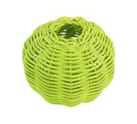 Rattan Woven Lampshade Decorative Light Cover 2pcs for Table Lamps | Ball Shape, Simple Elegant Style, Glare Reduction, Reading Room Use, Protects Nightstand Lamps