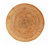 Rattan Woven Placemats,Round Table Mats,Non Slip Heat Resistant Place Mat,Wicker Placemat,Trivets for Hot Dishes Round