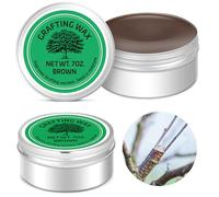 RattanView 2 Pcs 7 oz Grafting Wax Tin Weather Resistant Wax for Grafting Roses Fruit Bonsai Shrubs Wound Sealer Flexible Graft Sealer for Effective Tree Wound Repair(Classic)