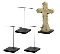 RattanView 2 Pcs Artifact Display Stand Adjustable Mask Display Puppet Sculpture Wand Stand Metal for Figurines Ushabtis African Masks Pre Columbian Egyptian Roman Greek Statues (4''x4''x8'')