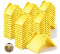 RattanView 50 Pcs 2 x 2 Inch V-shaped Edge Corner Protector Ratchet Strap Corner Protectors with Carrying Case for 1" to 2" Straps, Cargo Load Transportation and Furniture Protection, Yellow