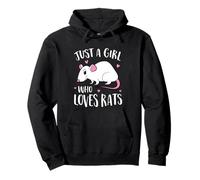 Ratten Mama Nur Ein Mädchen Das Ratten Liebt Ratten Girl Pullover Hoodie