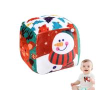 Rattle Ball - Soft Sensory Toy for Early Development for Learning | Fabric Cotton Plush Texture, Multi Tag Grip Design, Hand Grasping Activity Toy for Play Use 4.13x4.13x4.13 inches