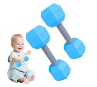 Rattle Dumbbell - 2 Mini Fitness Toys 10cm Cute Weight Toy | Handheld Exercises for Kids Early Development Play Activity Set