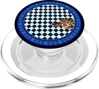 Rattlesnake Blue Periwinkle Checkerboard Diamond PopSockets PopGrip for MagSafe