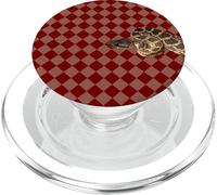 Rattlesnake Brown On Chocolate Checkerboard Diamond Back PopSockets PopGrip for MagSafe