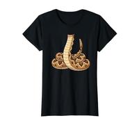 Rattlesnake Costume Halloween Desert Snake Design Value Graphic T-Shirt, Women, Black, M