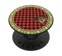 Rattlesnake Diamond Scarlet Plum Checkerboard PopSockets Adhesive PopGrip