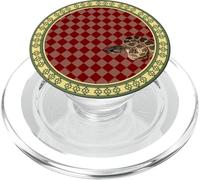 Rattlesnake Diamond Scarlet Plum Checkerboard PopSockets PopGrip for MagSafe