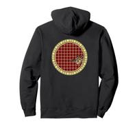 Rattlesnake Diamond Scarlet Plum Checkerboard Pullover Hoodie