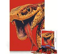 Rattlesnake Illustration Jigsaw 1000 Pieces for Teenagers Strengthen Memory Relaxing Fun Smooth Edge Santa Wish List (38x26cm)