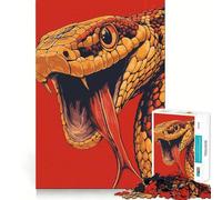 Rattlesnake Illustration Jigsaw Puzzles 1000 Piece for Teenagers Logic Ability Toy Relaxing Fun Accurate Cut Artistic Gift (38x52cm)
