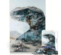 Rattlesnake in The Sands Hard Jigsaw Puzzle for Adults 1000 Pieces Mind Puzzle Calm Relax Art Assembly (50x75cm)