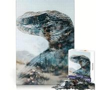Rattlesnake in The Sands Jigsaw Puzzle 1000 Piece for Adults Mind Game Toy Peaceful Fun Neat Cut Art Collection Piece (38x52cm)
