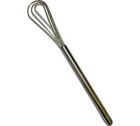 Rattleware 11” Long Handle Silver Stainless-Steel Espresso Flat Whisk - Ideal for Commercial, Domestic, Or Home Kitchens - Premium Quality, Clump-Free Mixing for Perfect for Espresso Making