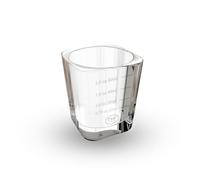 Rattleware 2 Oz Graduated Shot Glass Heavyweight Break-Resistant Glass with White Etched Measurements in mL - Durable Espresso Cocktail Measuring Glass for Bar Cart Home Bar Cafe Use