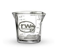Rattleware 3 oz Espresso Shot Glass Pitcher - Double Spouted Genuine Barista Measuring Cup with Graduations in ml & oz - High-Volume, Commercial-Grade for Swift Espresso Pouring & Precision
