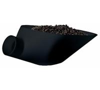 Rattleware Kilo Bean Scale Coffee Scoop for Counter and Case Display - Multifunctional Scale Scoop - Flat Design with Funnel - High-Density Plastic Material (Black)