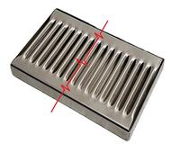 Rattleware Medium-Duty Aluminum Drip Tray 8″×5″×0.75″ with Removable Grate - Durable Beverage & Espresso Equipment Protection for Cafe, Bar, or Home Coffee Stations