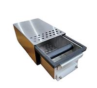 Rattleware Stainless Steel Adjustable Control Knockbox Drawer - Heavy-Duty Espresso Grounds Bin, Perfect for Professional Cafe Operations (6.7” x 4.6” x 10.47)