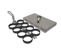 Rattleware Stainless Steel Egg Rings - Commercial-Grade, Even Cooking, Heat-Resistant Handle, Ideal for Frying Eggs - Durable & Trusted by Professional Chefs Worldwide (8 Ring Set)