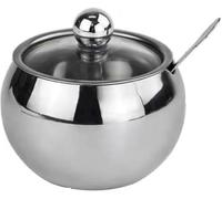 Rattleware Stainless Steel Sugar Bowl with Lid, 16oz Capacity (Pack of 2)