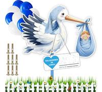 Rattling Stork Set for Birth Baby, Baby Birth Rattling Stork Set, Kazaigou Stork Birth for Outdoors, Rattling Stork for Birth Outdoor, Wooden Stork for Birth, Stork Birth Stork for Outdoor Use