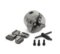 RATTMMOTOR 4" 4-Jaw K12-100mm Self-Centering Lathe Linkage Chuck 3500R/Min 60N.m 10KN, Precision Machining Center Wood Metal Lathe Chuck 16mm Through-Hole for CNC Router Engraver Milling Machine