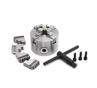 RATTMMOTOR 4 Jaw Lathe Chuck, K12-80 mm Lathe Chuck with Self-Centering Rod and Clamping Wrench for CNC Engraving Milling Machine