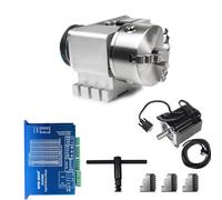 RATTMMOTOR CNC Router Table Rotary K11-130mm Chuck Dividing Head Milling Machine Rotational Axis A 4th Axis Reducing Ratio 4:1+Nema34 4.5N.m Closed Loop Servo Motor+2HSS86 Servo Driver