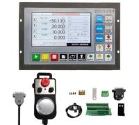 RATTMMOTOR DDCS V3.1 CNC Control System, PLC Offline Motion Controller 500KHz + 100PPR CNC MPG Steering Wheel with Emergency Stop Switch for Stepper Motor/Servo Motor