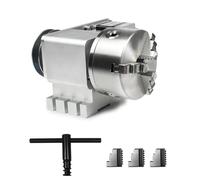 RATTMMOTOR K12-130mm CNC Router Table Rotary Milling Machine Rotational Axis A 4th Axis, 4 Jaw Chuck Dividing Head Reducing Ratio 4:1, Nema34 Stepper Motor