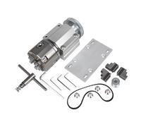 RATTMMOTOR No Powered Multi-Function Lathe Chuck Spindle Assemblies Rotary Lathe Woodworking Motor Chuck 100mm for CNC Lathe Grinder Drilling Machine Table Saw (4 Jaw 100mm)