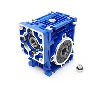 RATTMMOTOR Small Worm Gear NMRV-030 Reduction Ratio 80:1 Square Flange Aluminum Alloy Housing Gear for NEMA23 Stepper Motor/Servo Motor