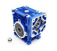 RATTMMOTOR Worm Gearbox NMRV030, High Torque Worm Gear Box Speed Reducer, Reduction Ratio 25:1, Input 11 mm, 14 mm Output, for Nema23 Stepper Motor