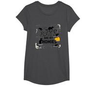 Ratz are My Homies - Funny Rodent Lover Quote Gift T-Shirt, Girls, Dark Heather Grey, Medium