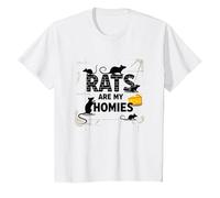 Ratz are My Homies - Funny Rodent Lover Quote Gift T-Shirt, Kids, White, 2 Years