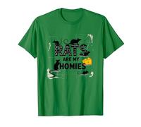 Ratz are My Homies - Funny Rodent Lover Quote Gift T-Shirt, Men, Kelly Green, M