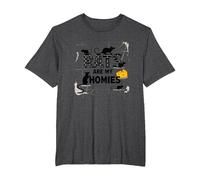 Ratz are My Homies - Funny Rodent Lover Quote Gift T-Shirt, Men's Big and Tall, Dark Heather Grey, 5X Tall