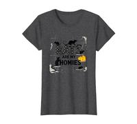 Ratz are My Homies - Funny Rodent Lover Quote Gift T-Shirt, Women, Dark Heather Grey, L