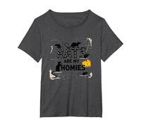 Ratz are My Homies - Funny Rodent Lover Quote Gift T-Shirt, Women's Plus, Dark Heather Grey, 4X