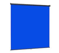 RAUBAY Retractable Pull Down Blue Screen - 78.7" x 86.6" Collapsible Wall-Mount Background for Professional Video Production, Chroma Key Backdrop for YouTube, TikTok, Streaming, Video Conferencing