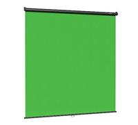 RAUBAY Retractable Pull Down Green Screen - 78.7" x 86.6" Collapsible Wall-Mount Background for Professional Video Production, Chroma Key Backdrop for YouTube, TikTok, Streaming, Video Conferencing